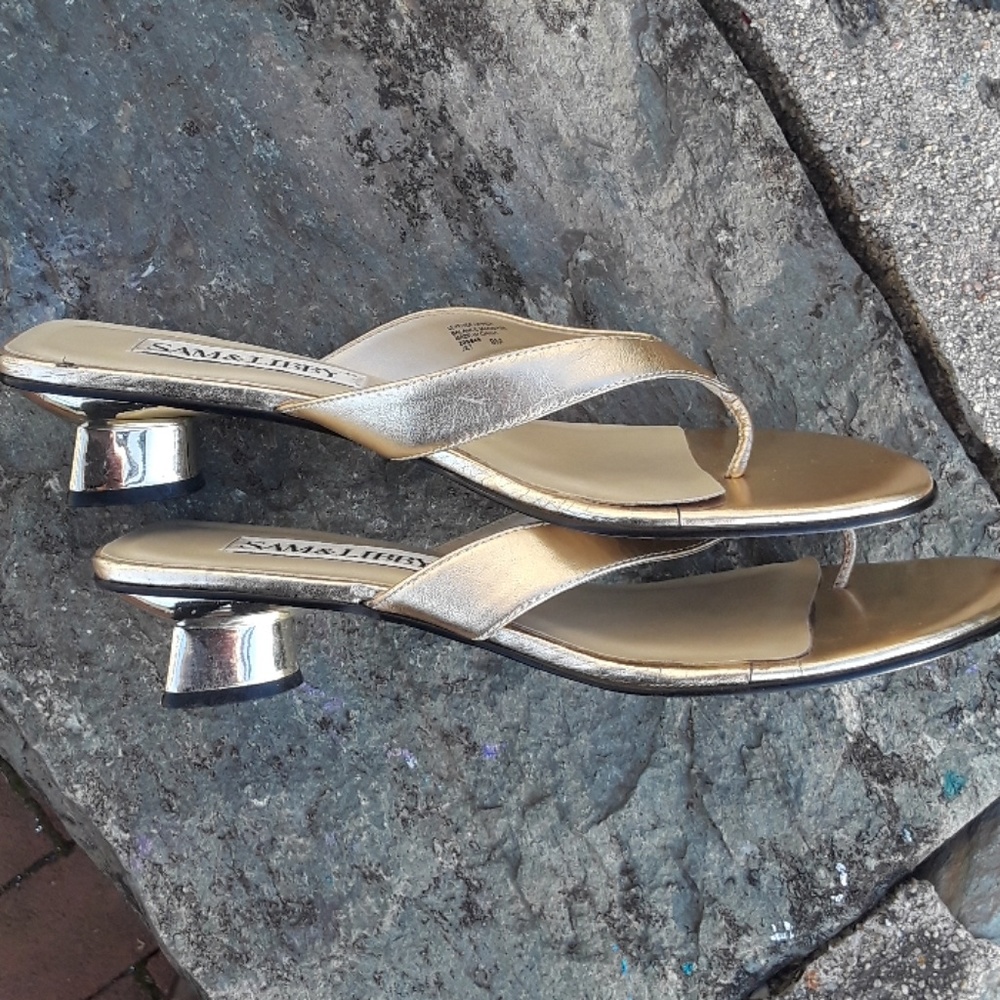 SAM & LIBBY GOLD SANDLES